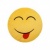 Bantal emotion orange S tounge out
